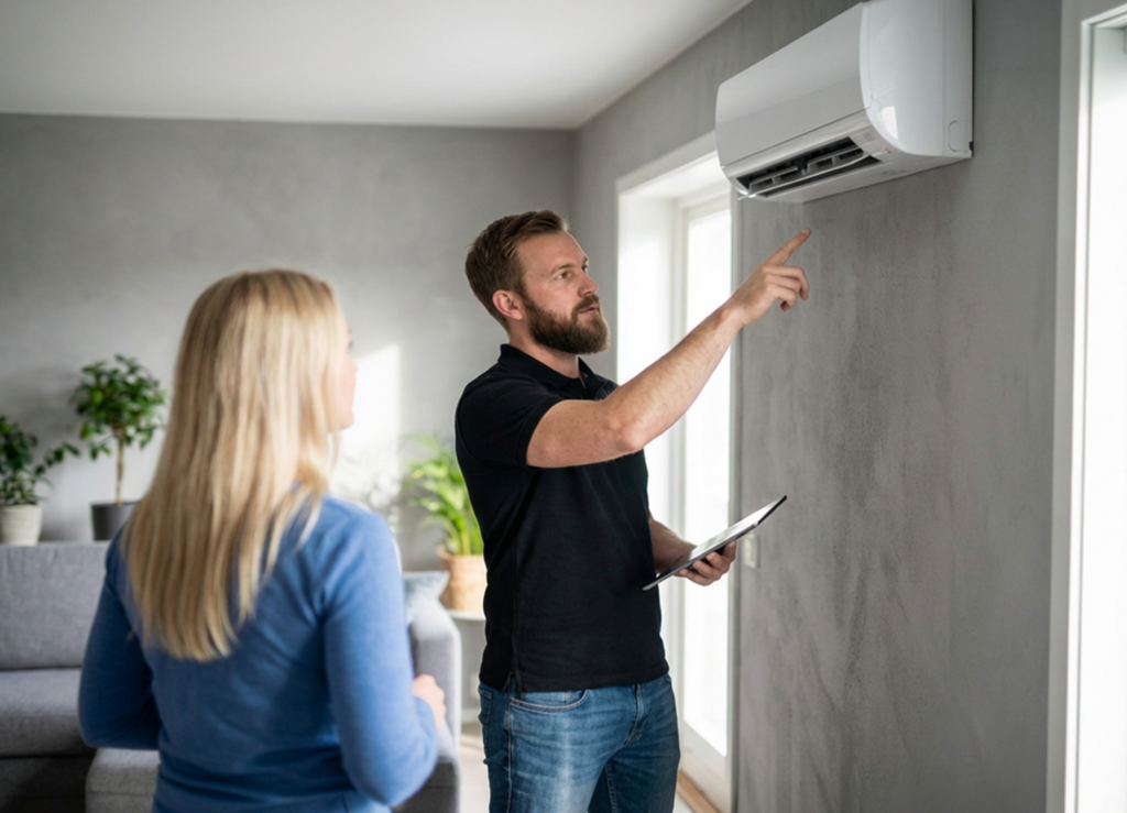 An in-home heat pump estimate
